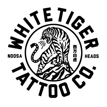 Black and White Tiger Logo - Emma Wilson – White Tiger Tattoo Co
