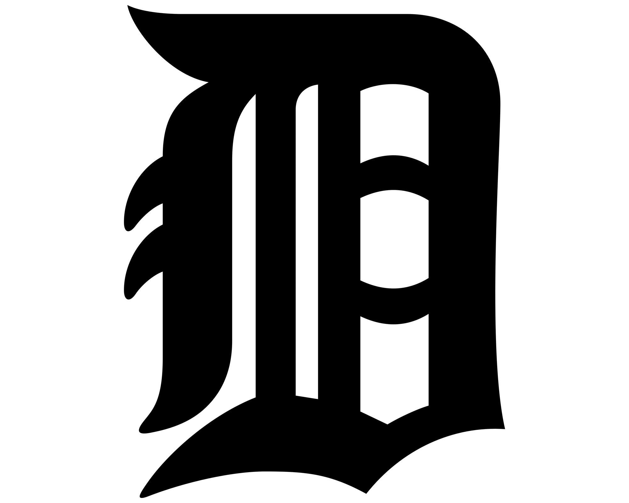 Black and White Tiger Logo - Detroit Tigers Logo, Detroit Tigers Symbol, Meaning, History and ...