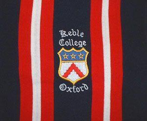 Red White and Blue College Logo - The only other reader was a graduate student wearing a red-, white