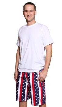 Red White and Blue College Logo - Fourth of July Outfits. Shorts