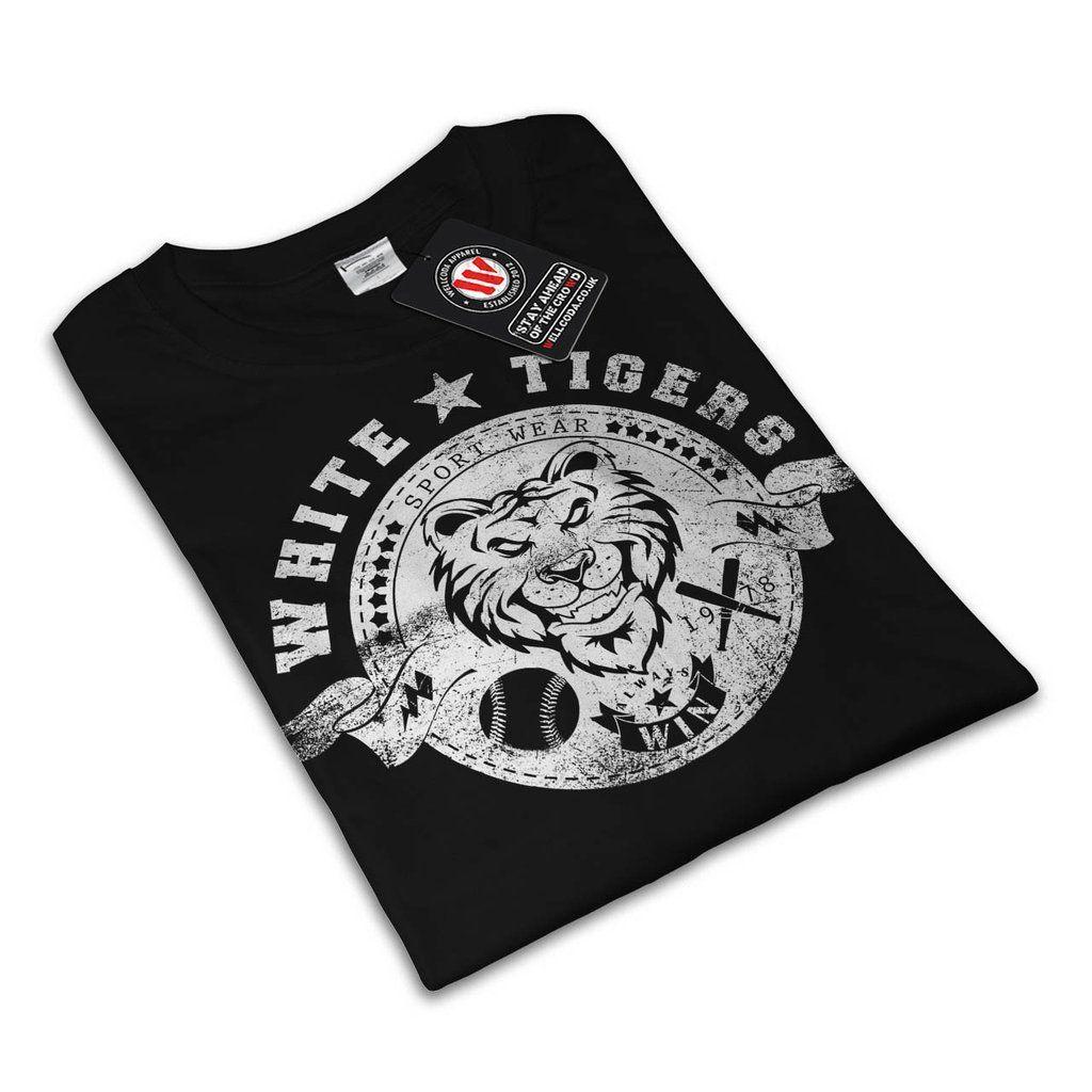 Black and White Tiger Logo - White Tiger Sports. Mens Black White Grey Red Royal Blue T Shirt