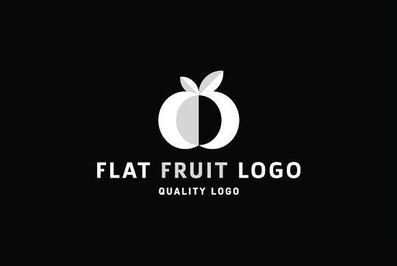 White Fruit Logo - Flat Fruit Logo Logo Templates Creative Market