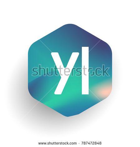 YL Logo - Letter YL logo in hexagon shape and colorful background, letter