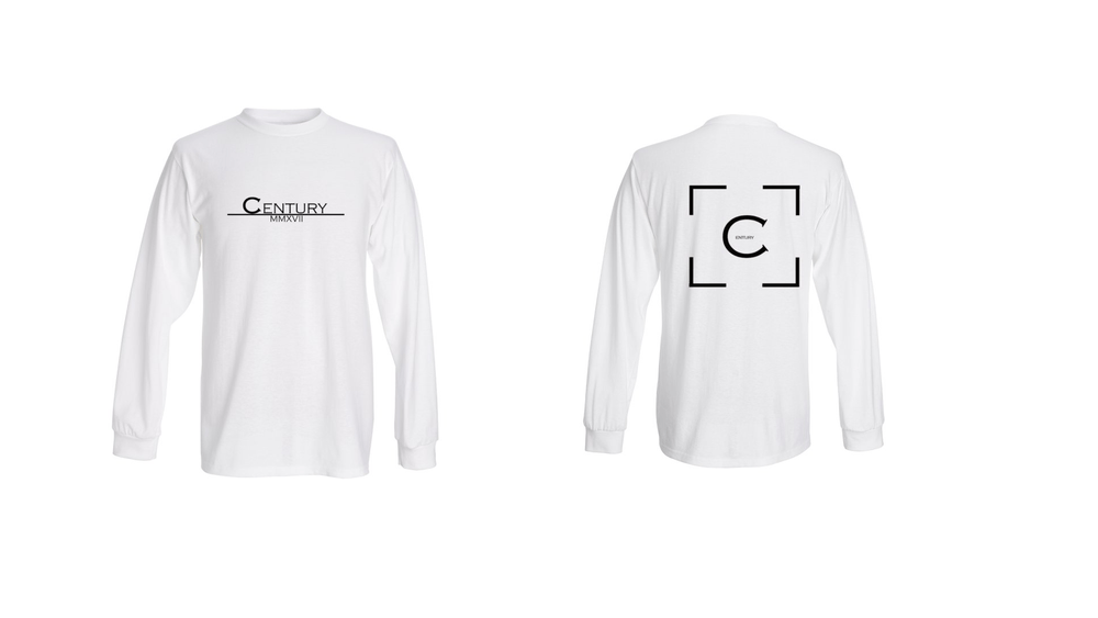Century Box Logo - Long Sleeve T Shirt w/ box logo on back