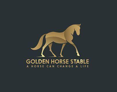 Horse Stable Logo - A Golden Horse Stable logo is For Sale:please for more information ...