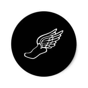 Flying Shoe Logo - Flying Shoes Stickers | Zazzle
