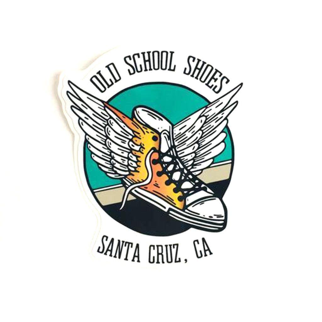 Flying Shoe Logo - Flying Shoe Sticker – Old School Supply Co.