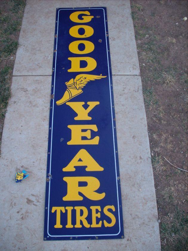 Flying Shoe Logo - Vintage Goodyear Tires sign with Flying Shoe Logo Original Sign from ...