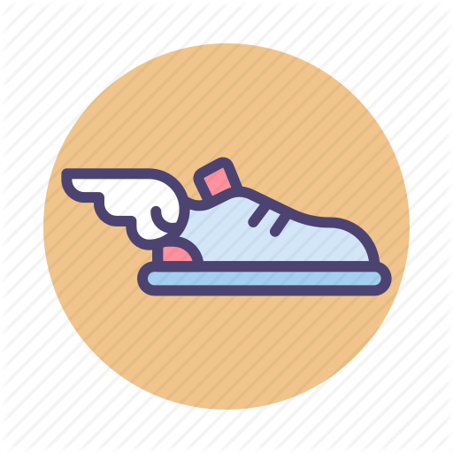 Flying Shoe Logo - Flying shoes, footwear, shoe, shoes, sneakers icon