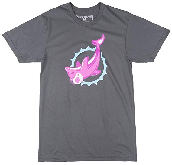 Pink Dolphin Brand Logo - Pink Dolphin Upside Down Logo Mens SS T-Shirt in Charcoal | Amazon.com