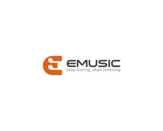 eMusic Logo - emusic Designed