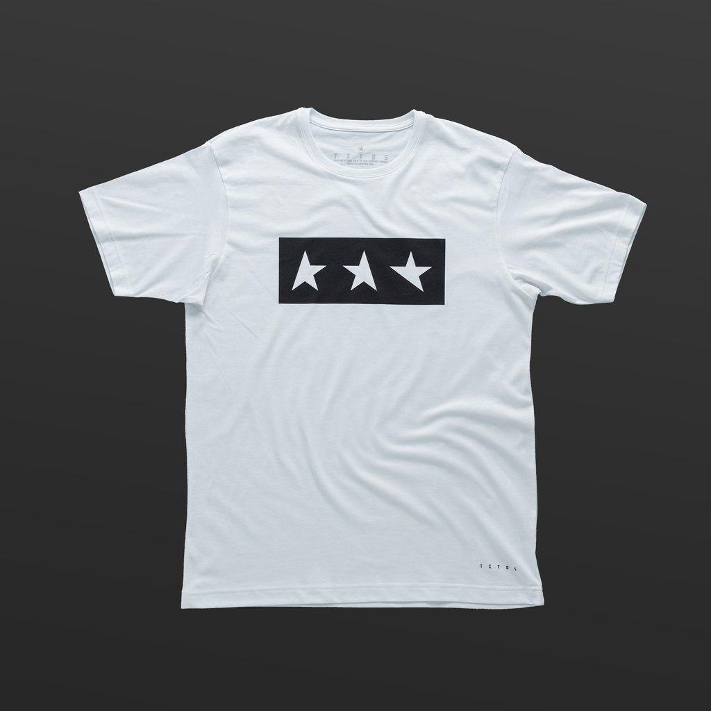 Star Black and White Logo - First T Shirt White Black TITOS Star Logo