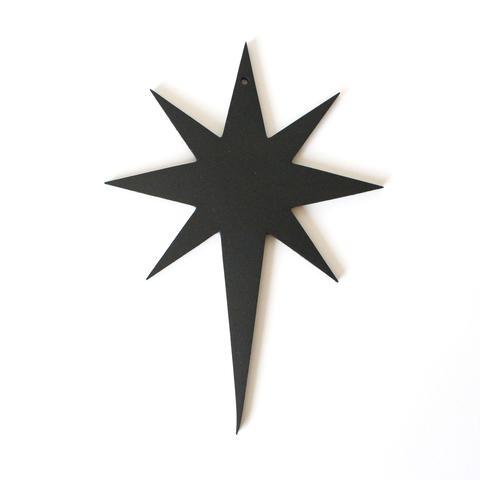 Star Black and White Logo - Traditional Star Decoration | Rubber | Black – White Black Grey