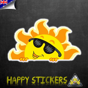 Sun Smile Logo - Sun Smile Peek Car Skateboard Laptop Scooter Phone Luggage Vinyl ...