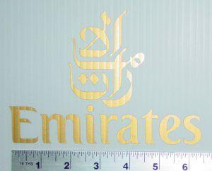 Gold Airline Logo - Emirates Airline logo sticker (gold)