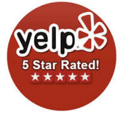 Red 5 Stars Yelp Review Logo - yelp five star reviews - Velocity Auto Care, LLC