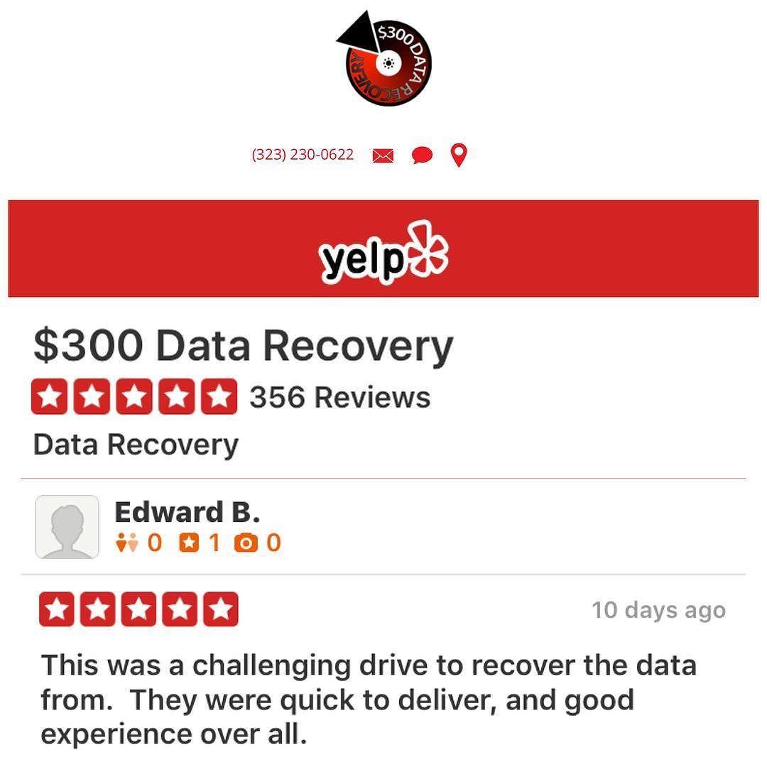 Red 5 Stars Yelp Review Logo - We Have More 5 Star Reviews Than Any Other Data Recovery Company! We
