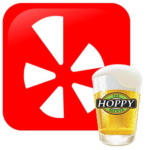 Red 5 Stars Yelp Review Logo - Hoppy's 5-Star Yelp Review |
