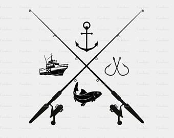 Crossed Fishing Poles Logo - LogoDix