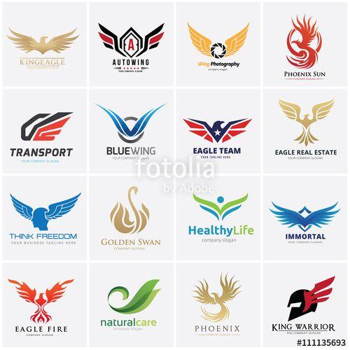 Birds Animal Logo - Animal logo collection, Eagle Logo set, bird logo, Phoenix logo, Vector