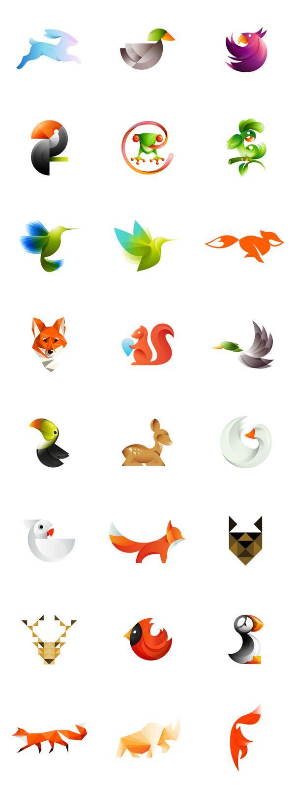 Birds Animal Logo - Colorful Animal Logos by Ivan Bobrov
