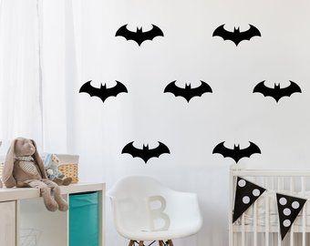 Wall Bat Logo - Batman Bat Logos Wall Decals Superhero Mask Vinyl Wall | Etsy