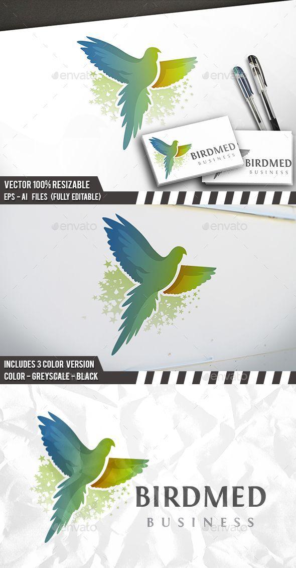 Birds Animal Logo - Bird Media Logo - Animals Logo Templates | LOGO - Animal | Pinterest ...