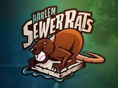 Rat Sports Logo - Harlem Sewer Rats | Mascot Branding And Logos | Pinterest | Logos ...