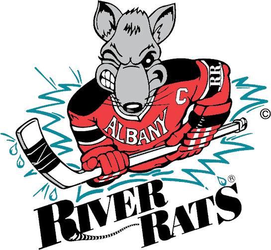 Rat Sports Logo - Albany River Rats Primary Logo Hockey League AHL