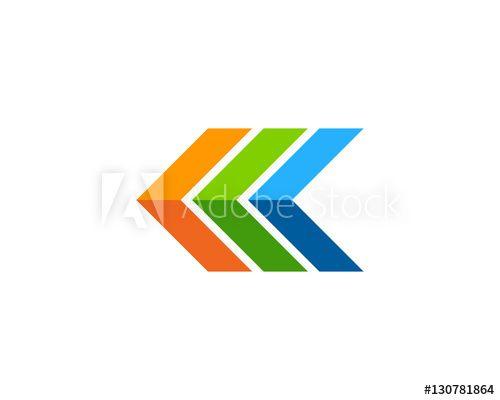K Arrow Logo - Letter K Three Arrow Logo Design Element this stock vector