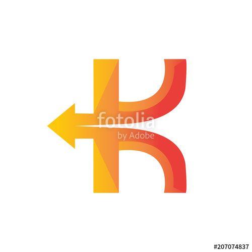 K Arrow Logo - letter K logo color arrow
