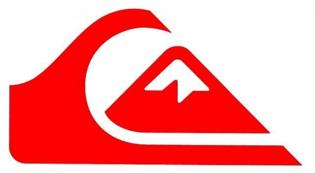Red Surfboard Logo - Quiksilver Mountain Wave Logo Sticker - Red For Sale at Surfboards ...