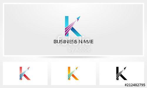 K Arrow Logo - K Letter Aviation Arrow Airplane Logo Stock Image And Royalty Free