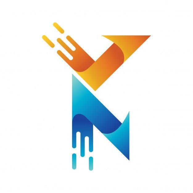 K Arrow Logo - Letter k arrow logo with fast icon, initial va logo, fast logo