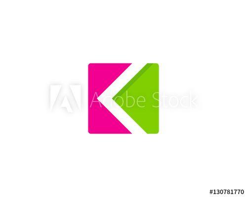 K Arrow Logo - Letter K Square Arrow Logo Design Element this stock vector