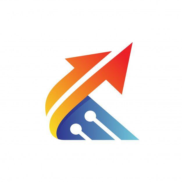 K Arrow Logo - Letter k arrow tech logo design Vector