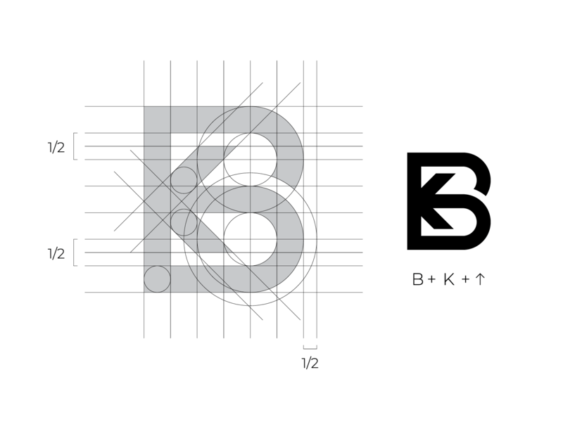 K Arrow Logo - B + K + Arrow Logomark