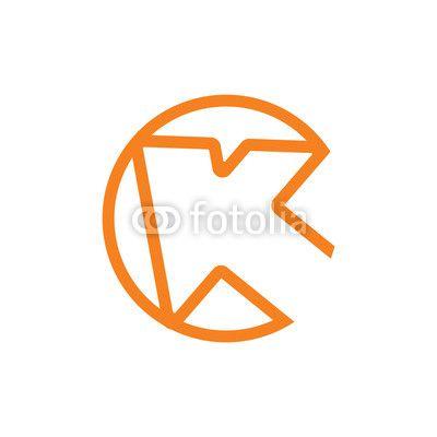 K Arrow Logo - letter k arrow cursor logo vector. Buy Photo