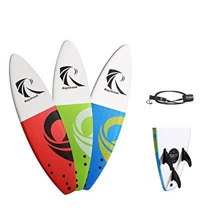 Red Surfboard Logo - Amazon.com : RAYSTREAK 6' Soft top Surfboard with Blue Green Red ...