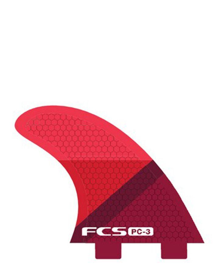 Red Surfboard Logo - FCS PC 3 Red Tri Fin Set FCS 1 Surfboard Fins, FCS I
