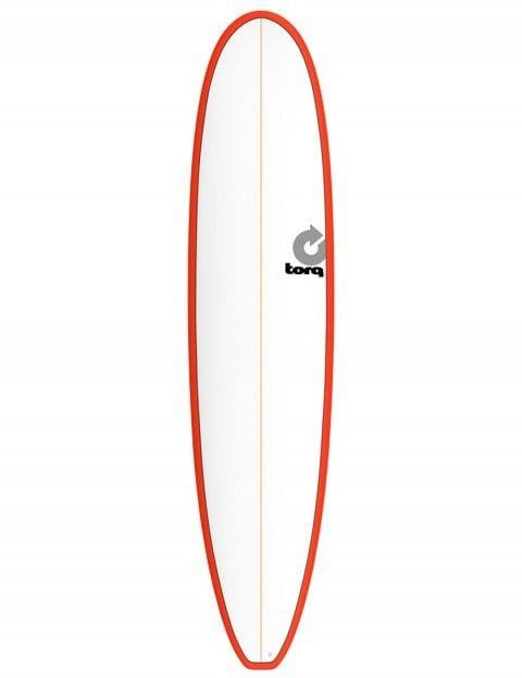 Red Surfboard Logo - Torq Longboard surfboard 8ft 6 - Red/White Pinline