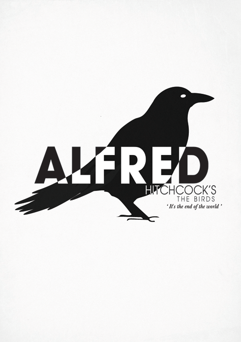 Hitchcock the Birds Logo - Alfred Hitchcock's the Birds Minimal Poster Designs.