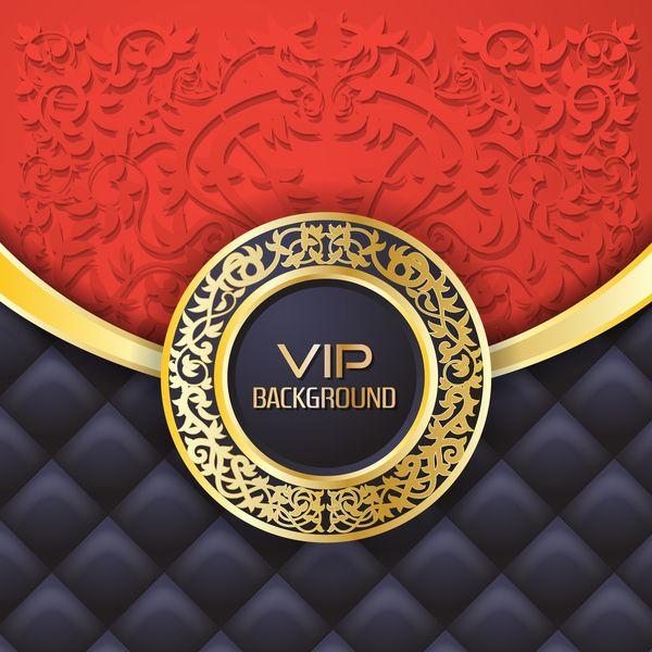 Red and Black VIP Logo - Ornate VIP background red black vector 01 free download