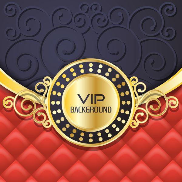 Red and Black VIP Logo - Ornate VIP background red black vector 02 free download