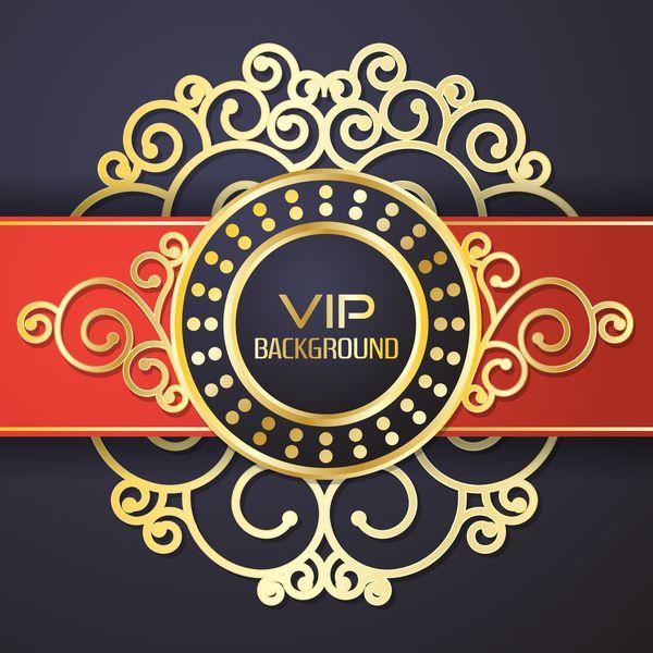 Red and Black VIP Logo - Ornate VIP background red black vector 04 - WeLoveSoLo