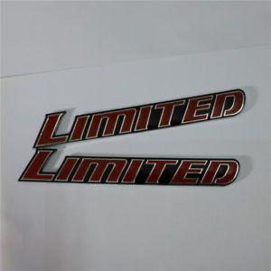 Red and Black VIP Logo - 2x Red LIMITED Black Plastic Emblem Badge Sticker Logo Racing 3D ...