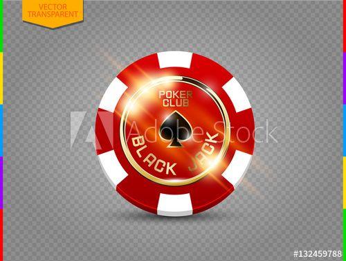 Red and Black VIP Logo - VIP poker red and white chip with light effect vector. Black jack