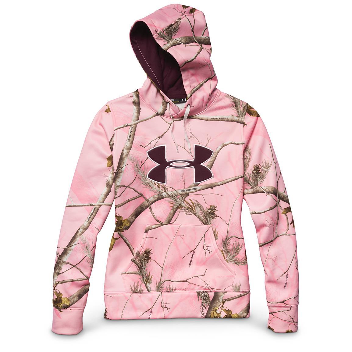 pink camo under armour sweatshirt