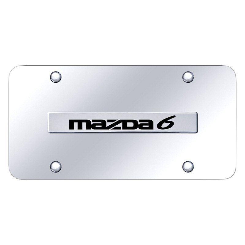 Mazda 6 Logo - Autogold® MZ6.N.CC - Chrome License Plate with 3D Chrome Mazda 6 Logo