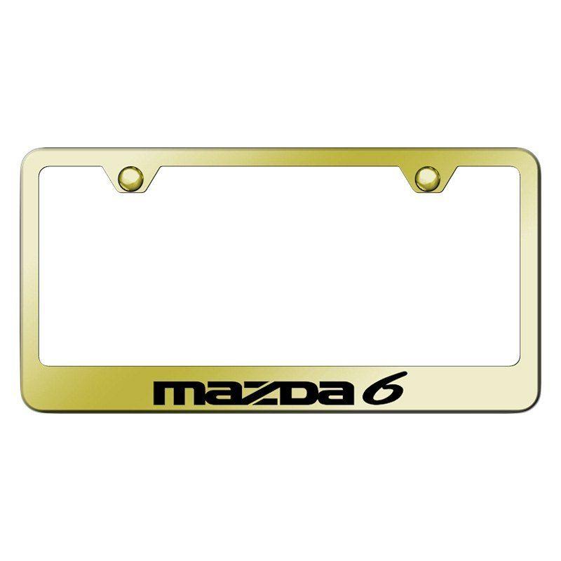 Mazda 6 Logo - Autogold® Plate Frame with Laser Etched Mazda 6 Logo